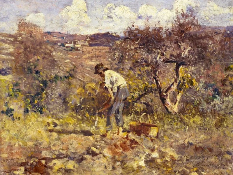 1866-Ludovico Tommasi - Lavoro in campagna - Artgate Fondazione Cariplo